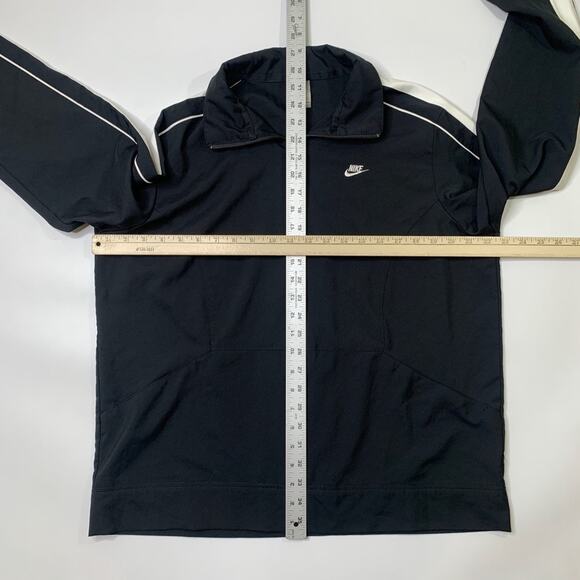 Vintage Nike Jacket Womens XL Extra Large Black White Fit Dry Full Zip Track Y2K - Picture 3 of 11